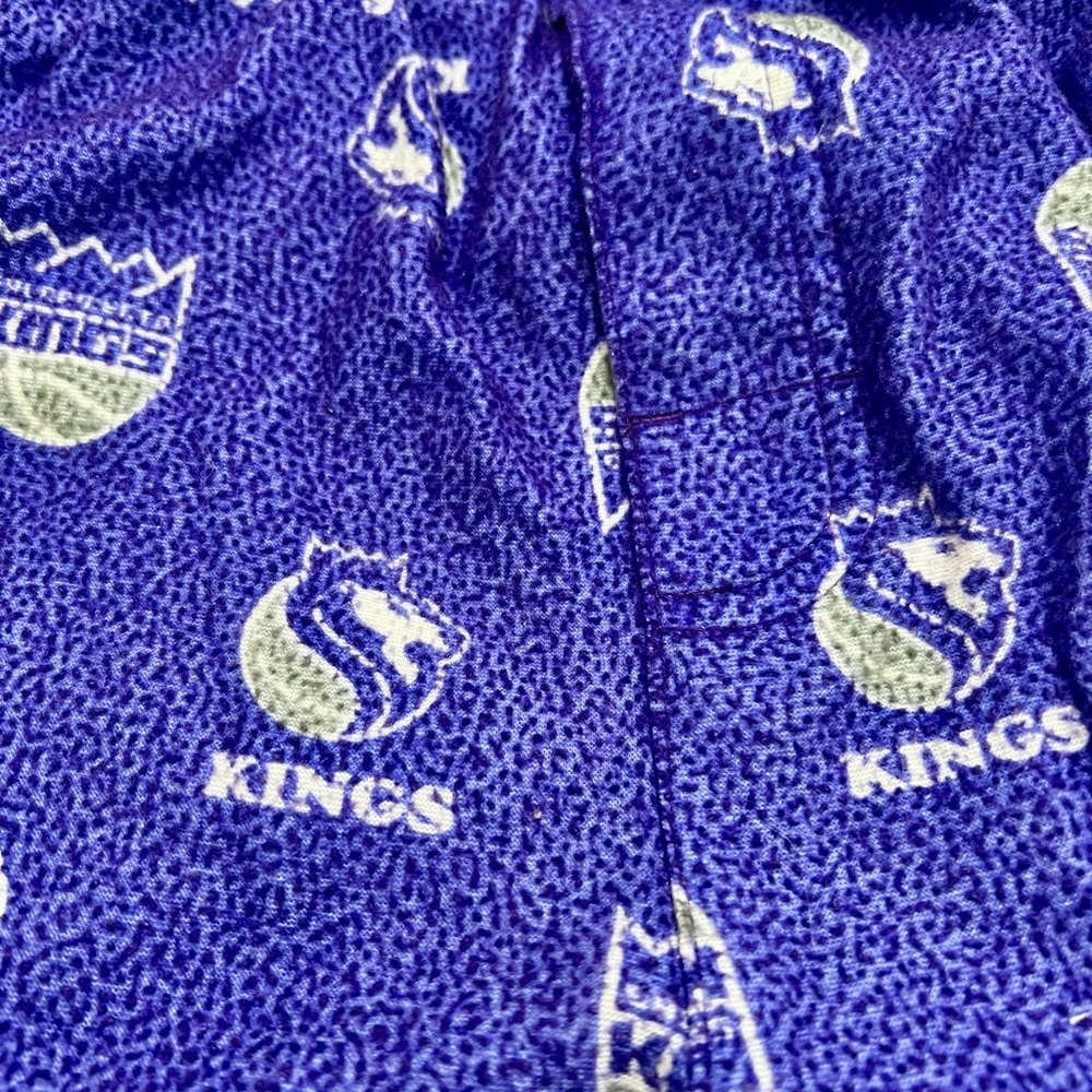 NBA Sacramento Kings Pajama Pants Blue Fleece Youth Medium 10 12 - Picture 2 of 3
